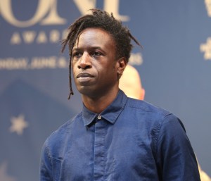NEW YORK, NY - MAY 21:  Saul Williams performs during the "Stars In The Alley" concert at Shubert Alley on May 21, 2014 in New York City.  (Photo by Walter McBride/Getty Images)